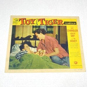 Toy Tiger 1956 Lobby Card Movie Poster‎ Jeff Chandler Laraine Day Comedy Vintage